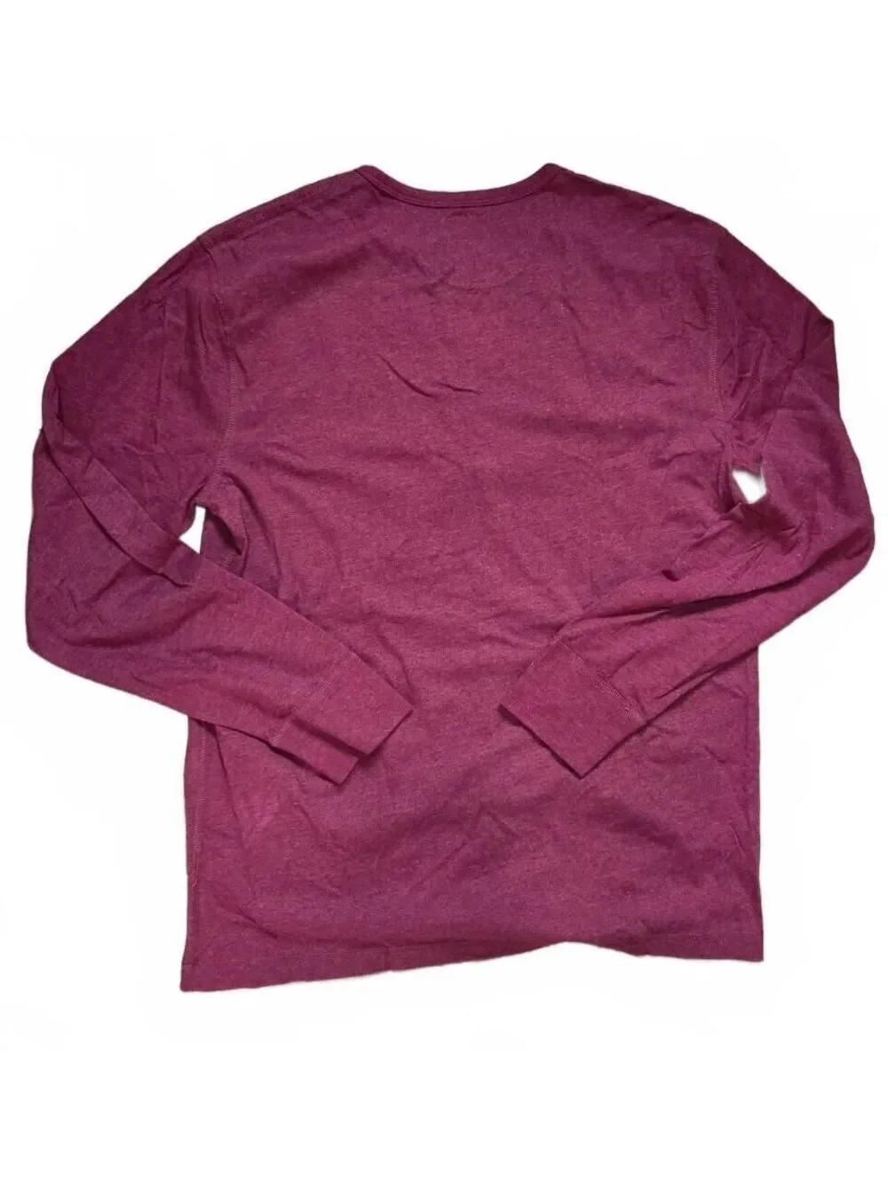 NWT J.Crew Mens Red Heather Henley Pullover Long Sleeve Shirt Size XL